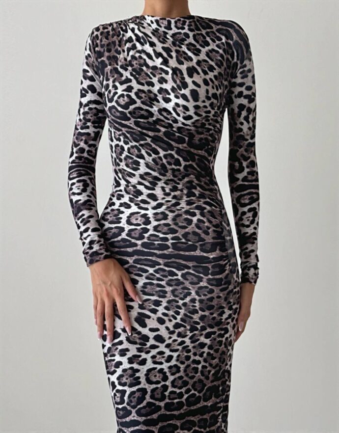 Robe Moulante léopard – Image 3