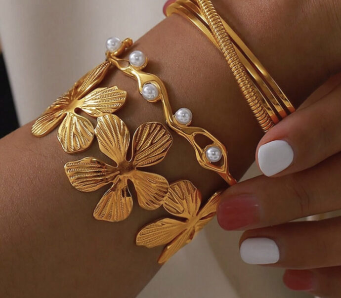 Bracelet manchette FLORA