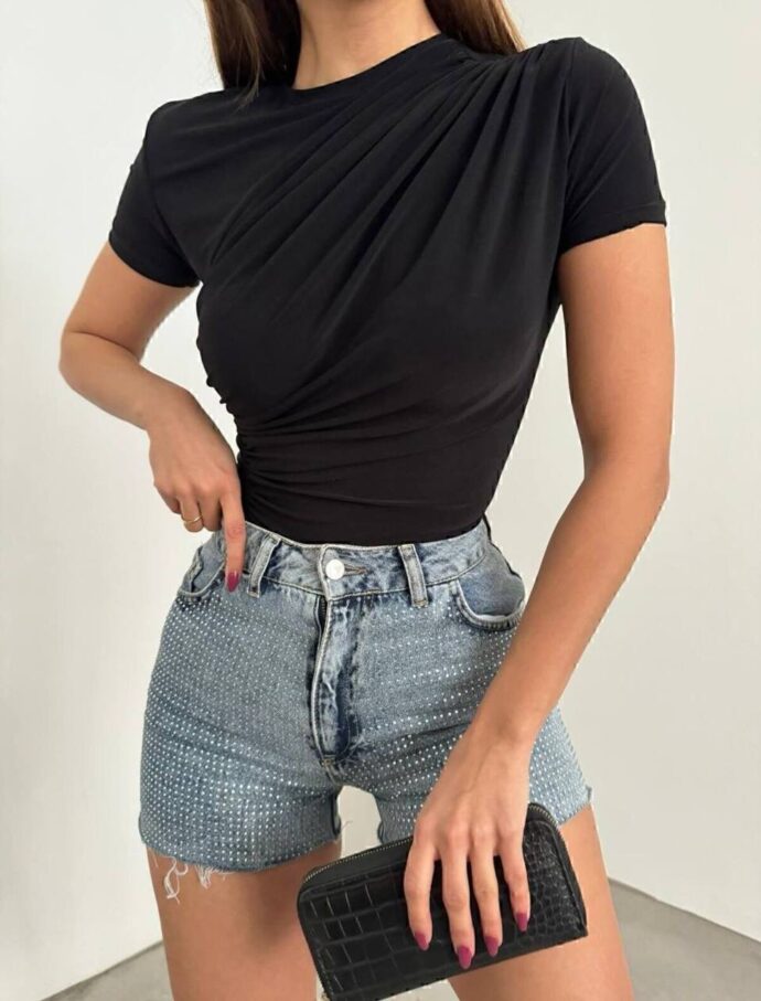 Pull plissée Demi-manche – Image 4